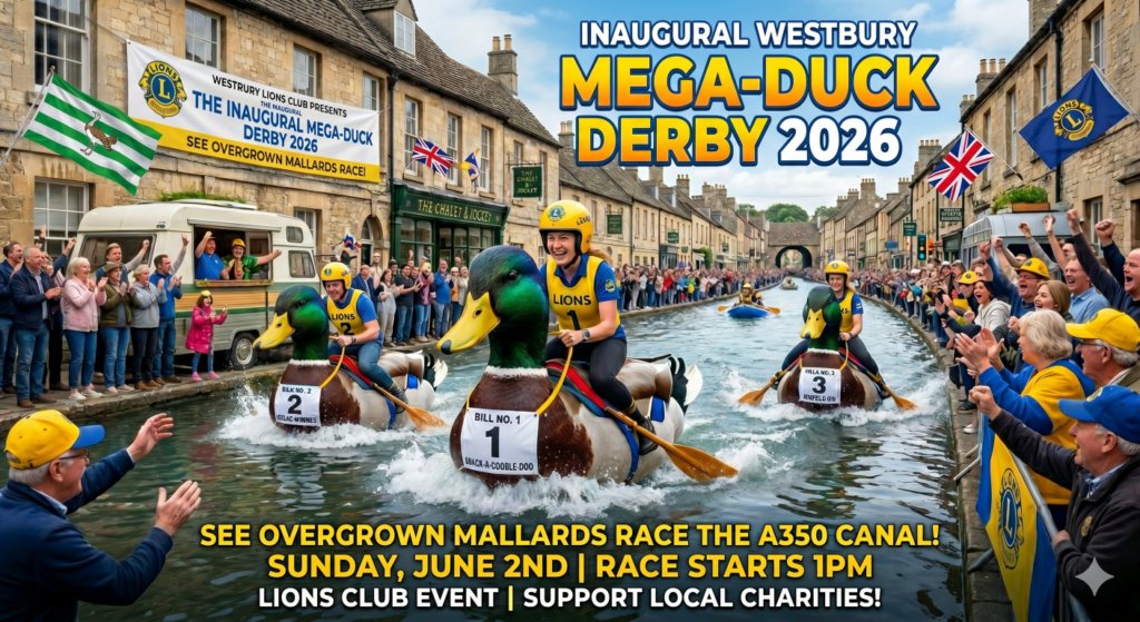 The Westbury “Quack-Off” – Lions Club Swaps Donkeys for Mega-Mallards