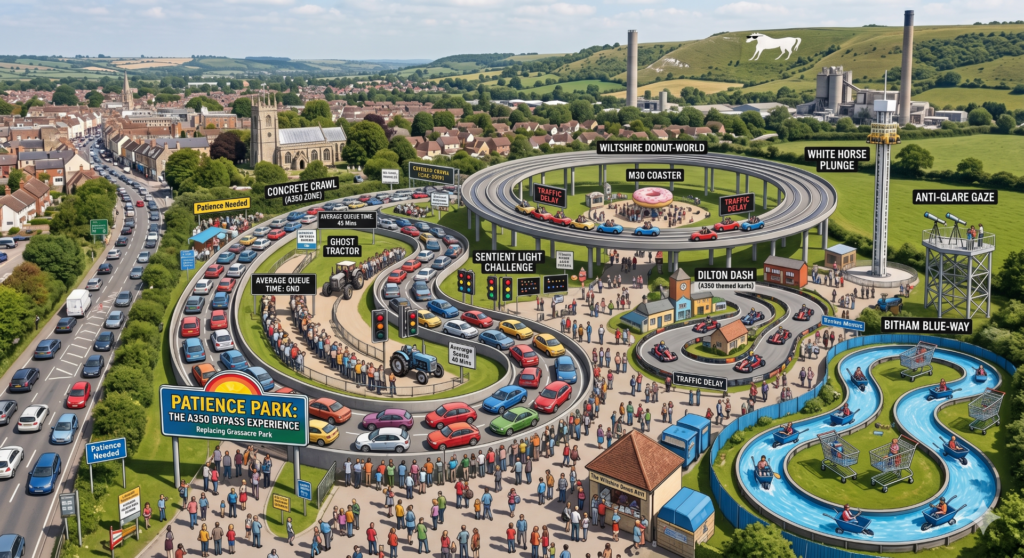 Westbury Unveils “Patience Park: The A350 Bypass Experience,” Replacing Grassacre Park